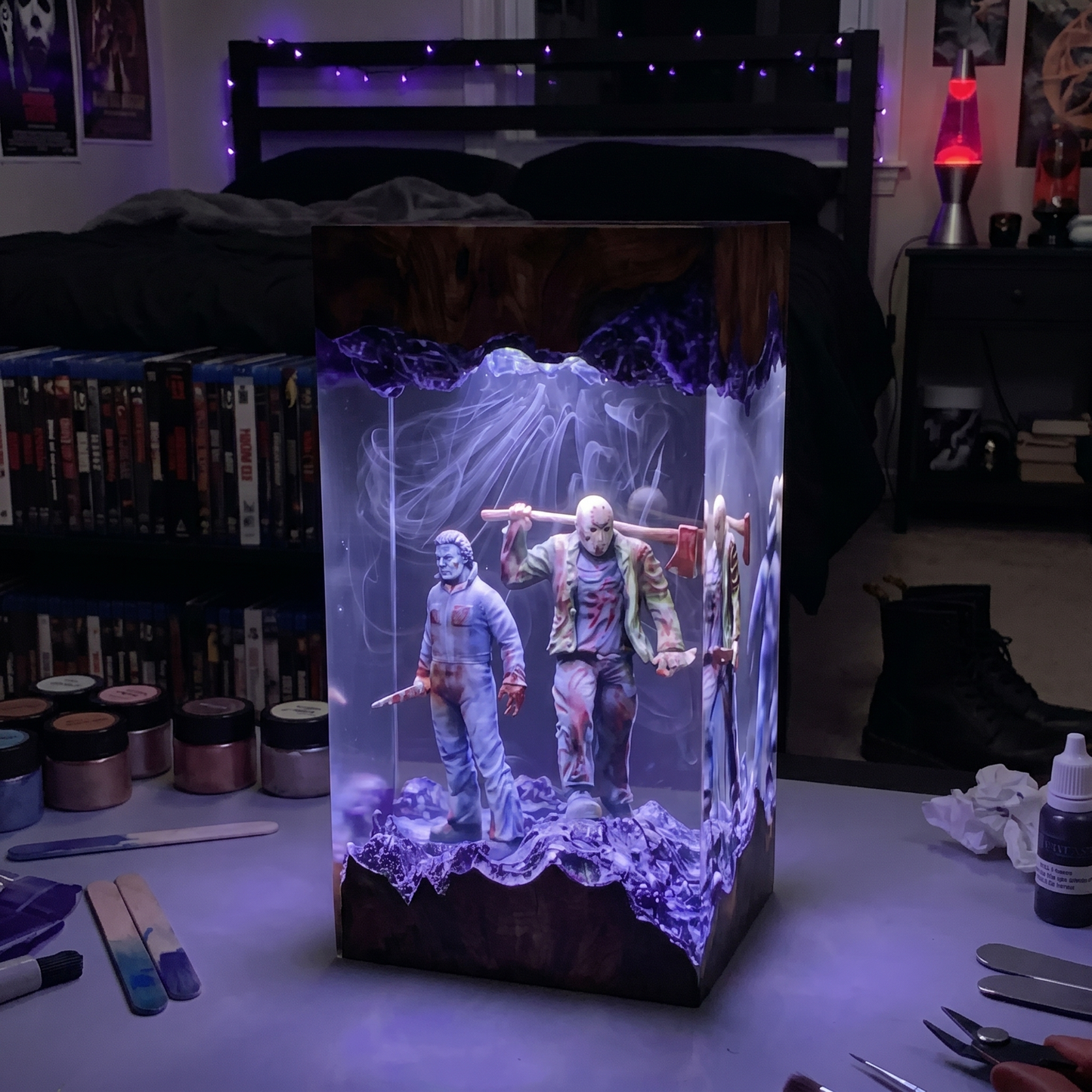 Handmade Halloween Resin Lamps